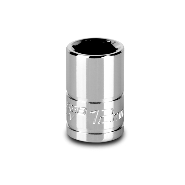 Capri Tools 3/8 in Drive 12 mm 6-Point Metric Shallow Socket 1-2336